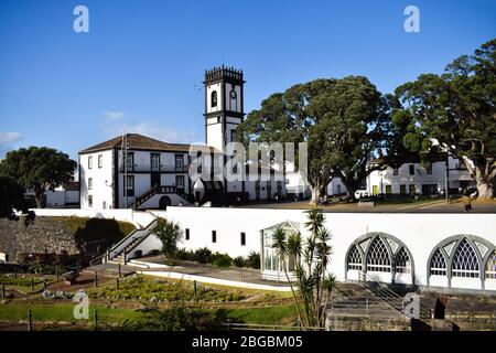 Leere Straßen in Portugal wegen Coronavirus Stockfoto