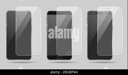 Smartphone-Displayschutzfolie Stock Vektor