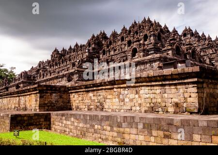Borobudur Tempel, Yogyakarta, Java, Indonesien Stockfoto