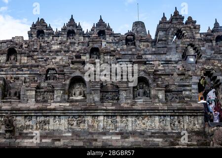 Borobudur Tempel, Yogyakarta, Java, Indonesien Stockfoto