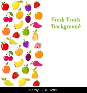 Vektor-Fruit-Banner oder Flyer-Vorlage Stock Vektor