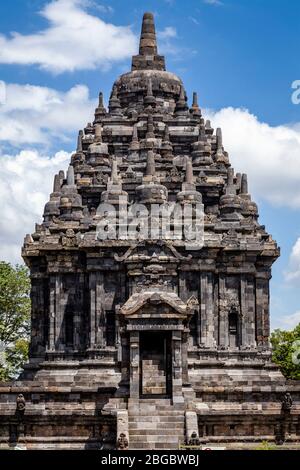 Candi Bubrah Buddhistischer Tempel, Die Prambanan Temple Compounds, Yogyakarta, Zentral-Java, Indonesien. Stockfoto