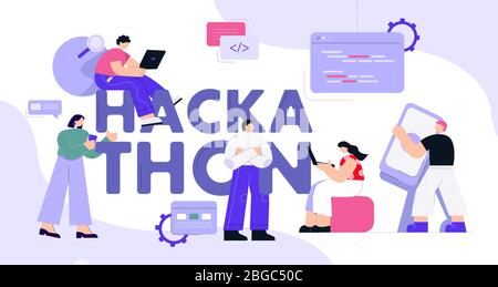 Cartoon Menschen Kollegen arbeiten zusammen verwenden moderne Gerät isoliert auf weiß Stock Vektor