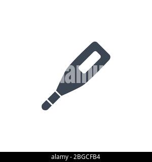 Symbol für die Vektorgyphe im Zusammenhang mit medizinischen Thermometern. Stock Vektor