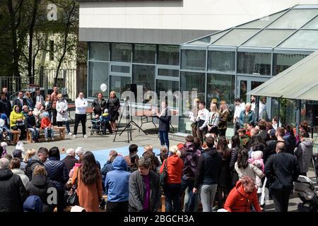 Chabarocsk, Russland - 09. Mai 2019: Konzert zu Ehren des Siegestages im großen Vaterländischen Krieg Stockfoto