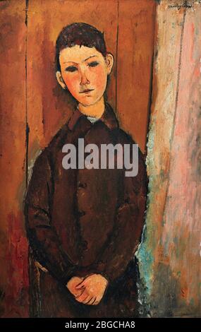 Modigliani-Portraitgemälde des berühmten italienischen Malers Stockfoto