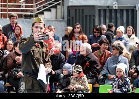 Chabarocsk, Russland - 09. Mai 2019: Konzert zu Ehren des Siegestages im großen Vaterländischen Krieg Stockfoto