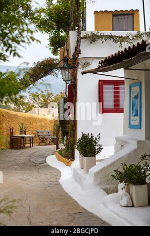 Anafiotika, eine Insel unter der Akropolis Stockfoto