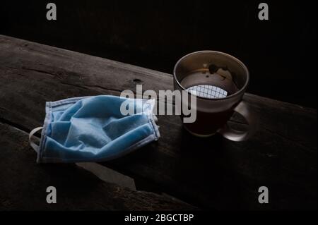 Quarantäne und psychische Gesundheit Stockfoto
