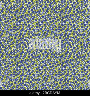 Nahtloses Muster mit kleinen blauen Blüten. Nur jpeg. Stockfoto