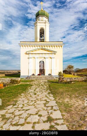 Alexander Newski Kirche in Khotyn. Tscherniwzi Oblast, Soroca, Ukraine. Stockfoto