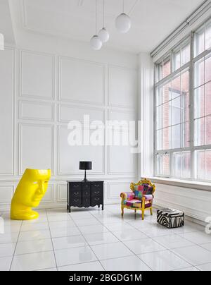 Luxus Loft-Wohnung Interieur in Moskau; Innenarchitektur Stockfoto