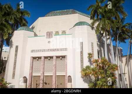 Tempel Emanu-El in Miami Beach. Miami Beach, Florida, USA. Stockfoto