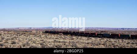 Zug in der Wüste von Arizona USA Stockfoto