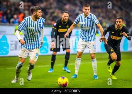 Mailand, Italien. Januar 2020. Mattia Valoti von Spal während der italienischen Fußball Serie A Saison 2019/20 von Spal - Bildnachweis Fabrizio Carabelli /LM Bildnachweis: Unabhängige Fotoagentur/Alamy Live News Stockfoto