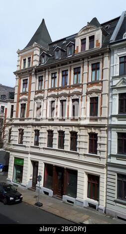 görlitz , löbauer strasse 28 , gründerzeit haus Stockfoto