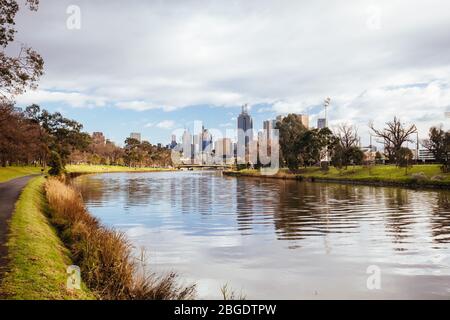 Yarra River in den frühen Morgenstunden Stockfoto