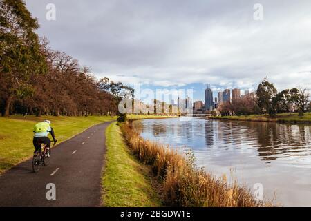 Yarra River in den frühen Morgenstunden Stockfoto