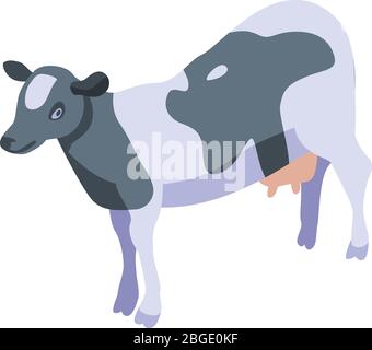 Symbol für Milchkuh, isometrisch Stock Vektor