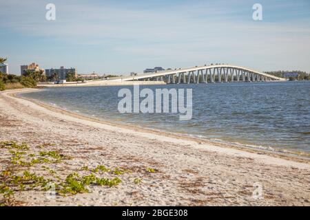 Brücke in Sanibel Island. Sanibel, Florida, USA. Stockfoto