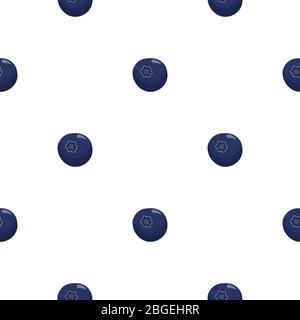 Thema große farbige nahtlose Heidelbeere, helle Beere Muster für Siegel. Berry Muster bestehend aus schönen nahtlose wiederholen Heidelbeere. Einfach farbenfroh Stock Vektor