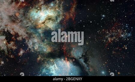 Schöner Raum viele Lichtjahre von der Erde entfernt. Elemente dieses Bildes, das von der NASA eingerichtet wurde Stockfoto