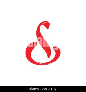Letter ds Schwan Logo Vektor Stock Vektor