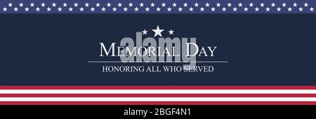 Memorial Day Hintergrund Vektor Illustration. Denken Sie daran und ehren Konzept Stock Vektor