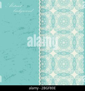 Orientalisches Mandala-Poster-Banner-Design. Asiatische, arabische Zierschmuck Hintergrund. Vektorgrafik Stock Vektor