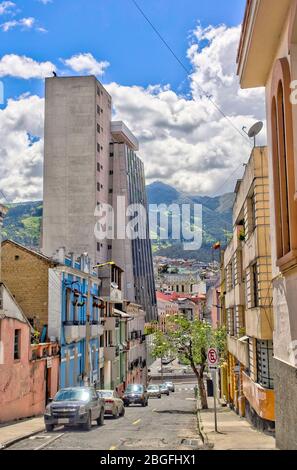 Quito Historisches Zentrum, HDR-Bild Stockfoto