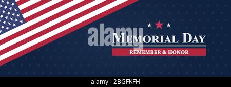Memorial Day Hintergrund Vektor Illustration. Denken Sie daran und ehren Konzept Stock Vektor