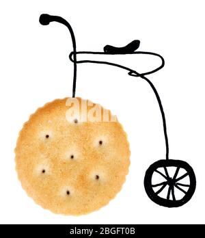 Schöne Stilleben Komposition mit Cookie. Food Art Konzept. Auf weiß Isoliert Stockfoto