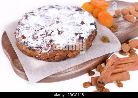 Köstliche Kuchen panforte Nahaufnahme Stockfoto