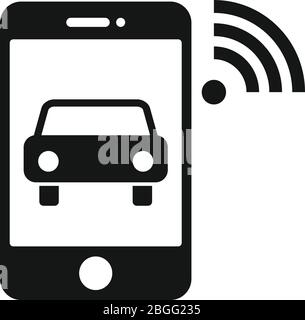 Symbol für WiFi-Transport des Smartphones. Einfache Illustration von Smartphone WiFi Transport Vektor-Symbol für Web-Design isoliert auf weißem Hintergrund Stock Vektor