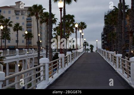 Strandweg zum Pier in Oceanside, Kalifornien Stockfoto