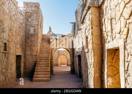 Ouarzazate, Marokko - 18. März 2020: Filmset in den Cinema Atlas Studios Stockfoto