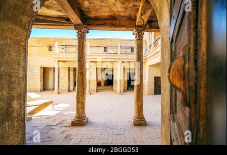 Ouarzazate, Marokko - 18. März 2020: Filmset in den Cinema Atlas Studios Stockfoto