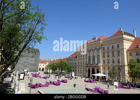 Wien, Österreich. Das MuseumsQuartier in Wien Stockfoto