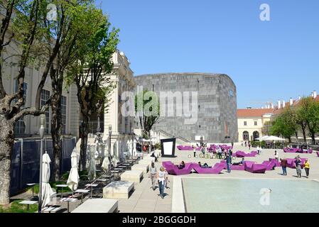 Wien, Österreich. Das MuseumsQuartier in Wien Stockfoto