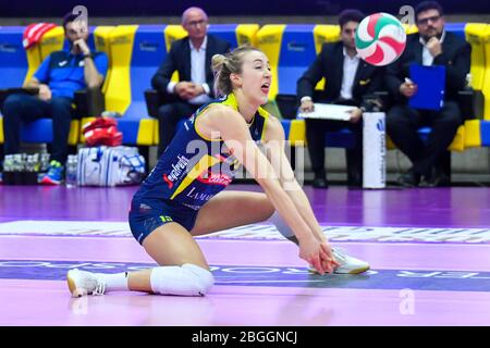 kimberly Hill (conegliano) während der italienischen Volleyball Serie A1 Frauen Saison 2019/20, Volleyball Italienische Serie A1 Frauen Meisterschaft in Treviso, Italien, Januar 01 2020 Stockfoto