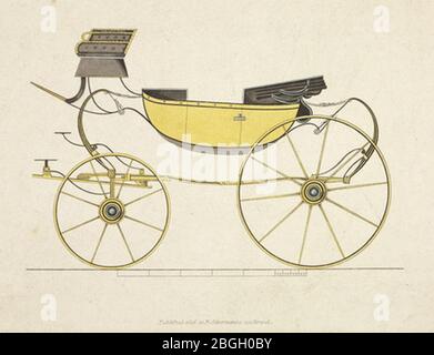 Barouche mit hohem Barsch und Geselligkeit 1816. Stockfoto