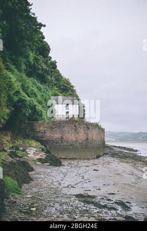 Dylan Thomas Boathouse, Laugharne, Wales, Großbritannien Stockfoto