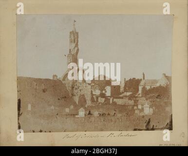 Hill & Adamson (schottisch, aktiv 1843 - 1848) - das West End von St. Andrews und das Cathedral Precinct aus dem Nordosten. Stockfoto