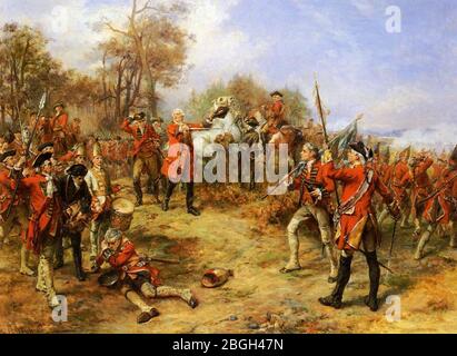 Hillingford - George II. In der Schlacht von Dettingen. Stockfoto