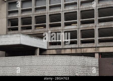 1960er Jahre Brutalist Architecture Stahlbeton Brutalism Minories Car Park 1 Shorter Street, Tower, London E1 8LP Stockfoto