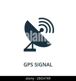 GPS-Signal-Symbol. Einfaches Element aus der Navigationssammlung. Gefülltes GPS-Signal-Symbol für Vorlagen, Infografiken und mehr Stock Vektor