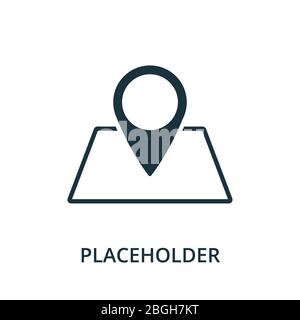 Platzhaltersymbol. Einfaches Element aus der Navigationssammlung. Gefülltes Platzhaltersymbol für Vorlagen, Infografiken und mehr Stock Vektor