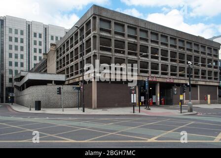 1960er Jahre Brutalist Architecture Stahlbeton Brutalism Minories Car Park 1 Shorter Street, Tower, London E1 8LP Stockfoto