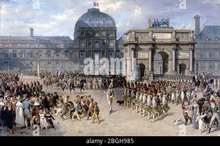 Hippolyte Bellangé - UN jour de Revue sous l‥99Empire - 1810. Stockfoto