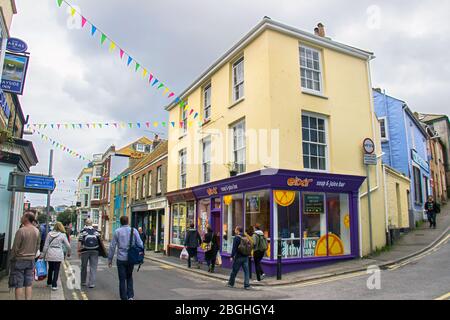 Straßen von falmouth, england, großbritannien, Famouth Street, falmouth uk, falmouth cornwall, Stockfoto